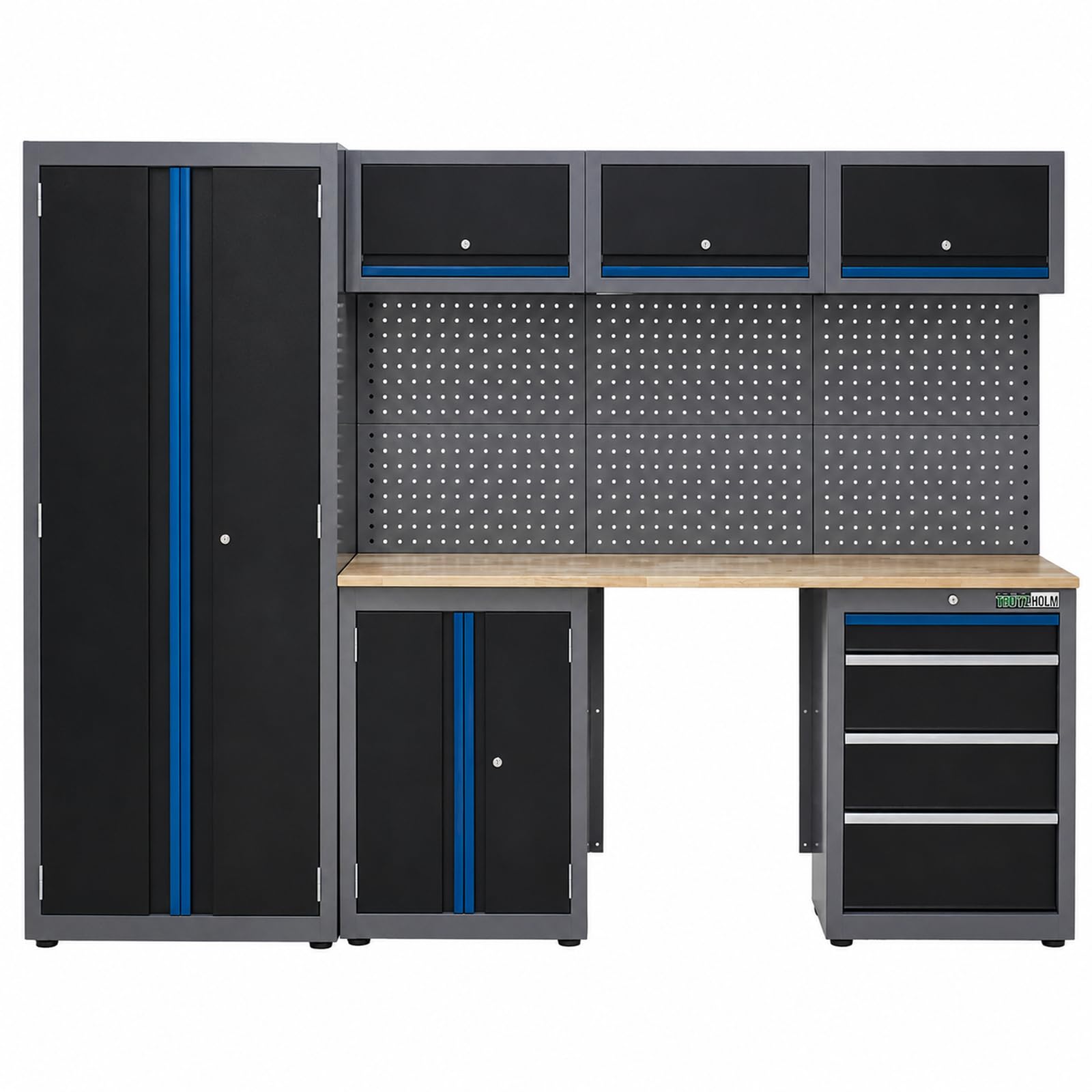trutzholm-werkstattwand-13-tlg-gr-n-werkstattschrank-260-cm image 2