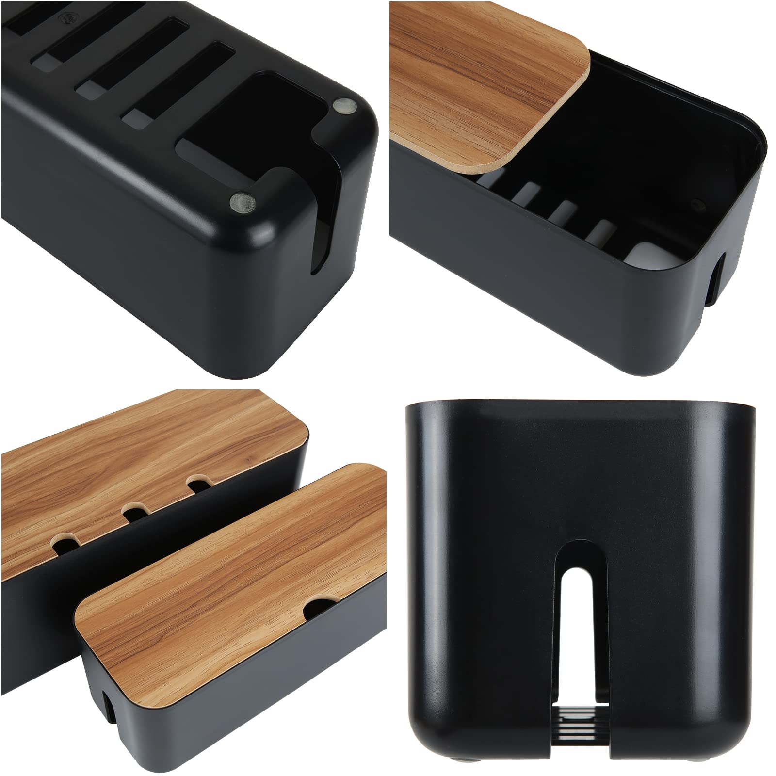 senenqu-kabelbox-schwarz-2er-set-mit-holzdeckel-gro-klein image 3