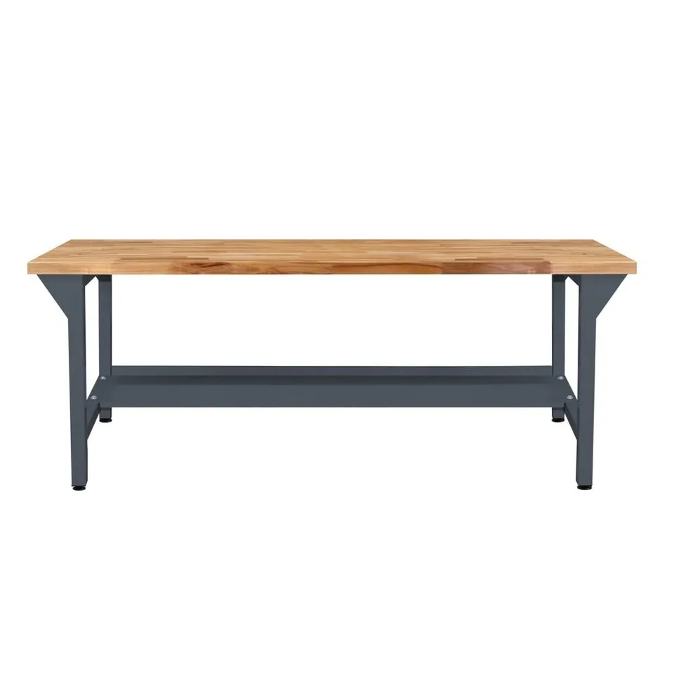 hemmdal-pro-werkbank-typ-xl-200cm-anthrazit-arbeitstisch-buche image 1