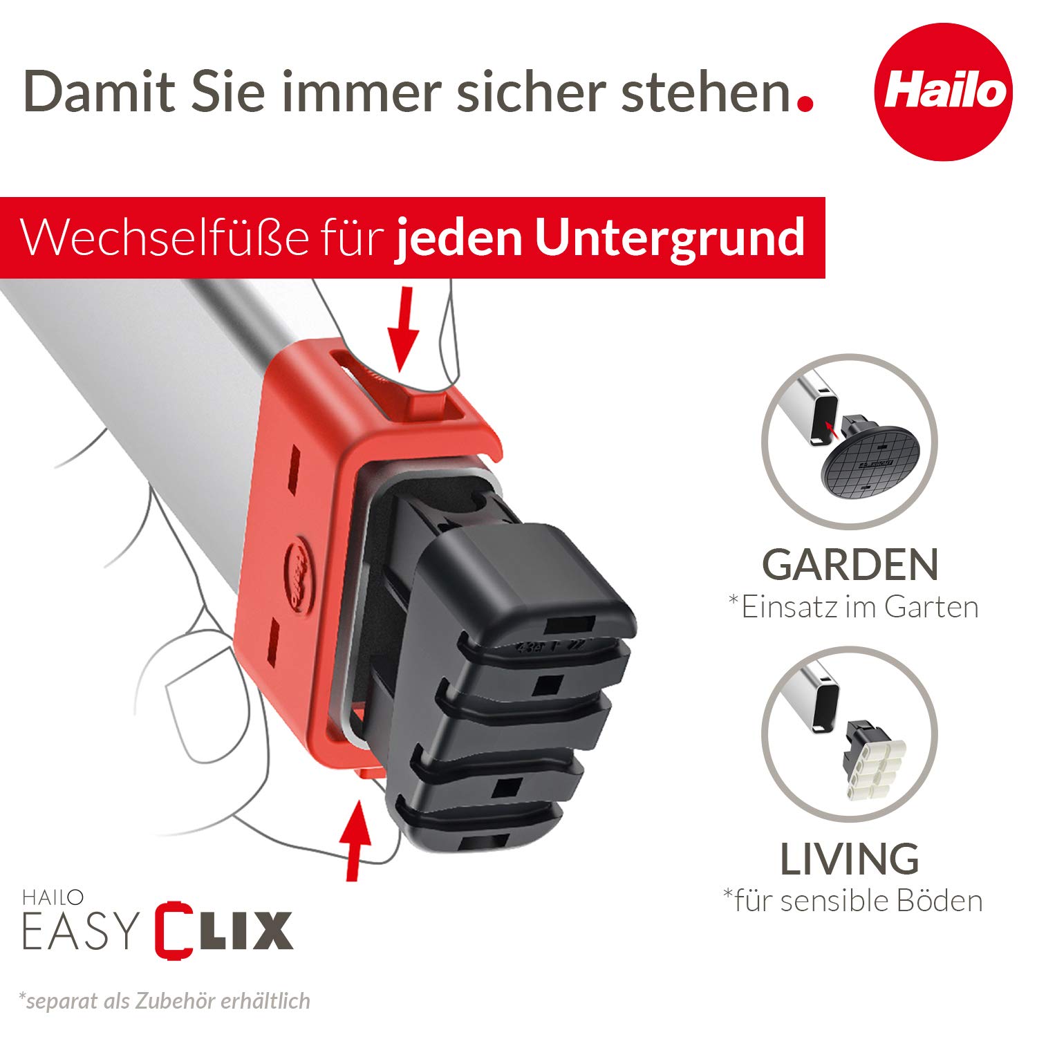 hailo-l60-standardline-stehleiter-5-stufen-silber-150-kg image 3