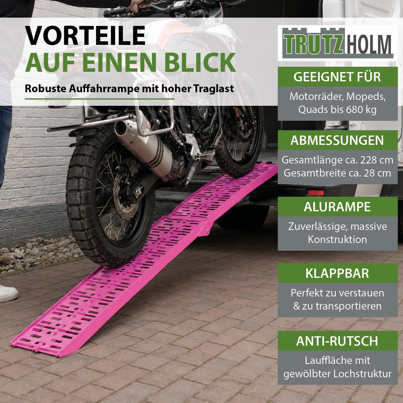 trutzholm-rampen-auffahrrampe-alu-228cm-2x-pink-680kg image 8