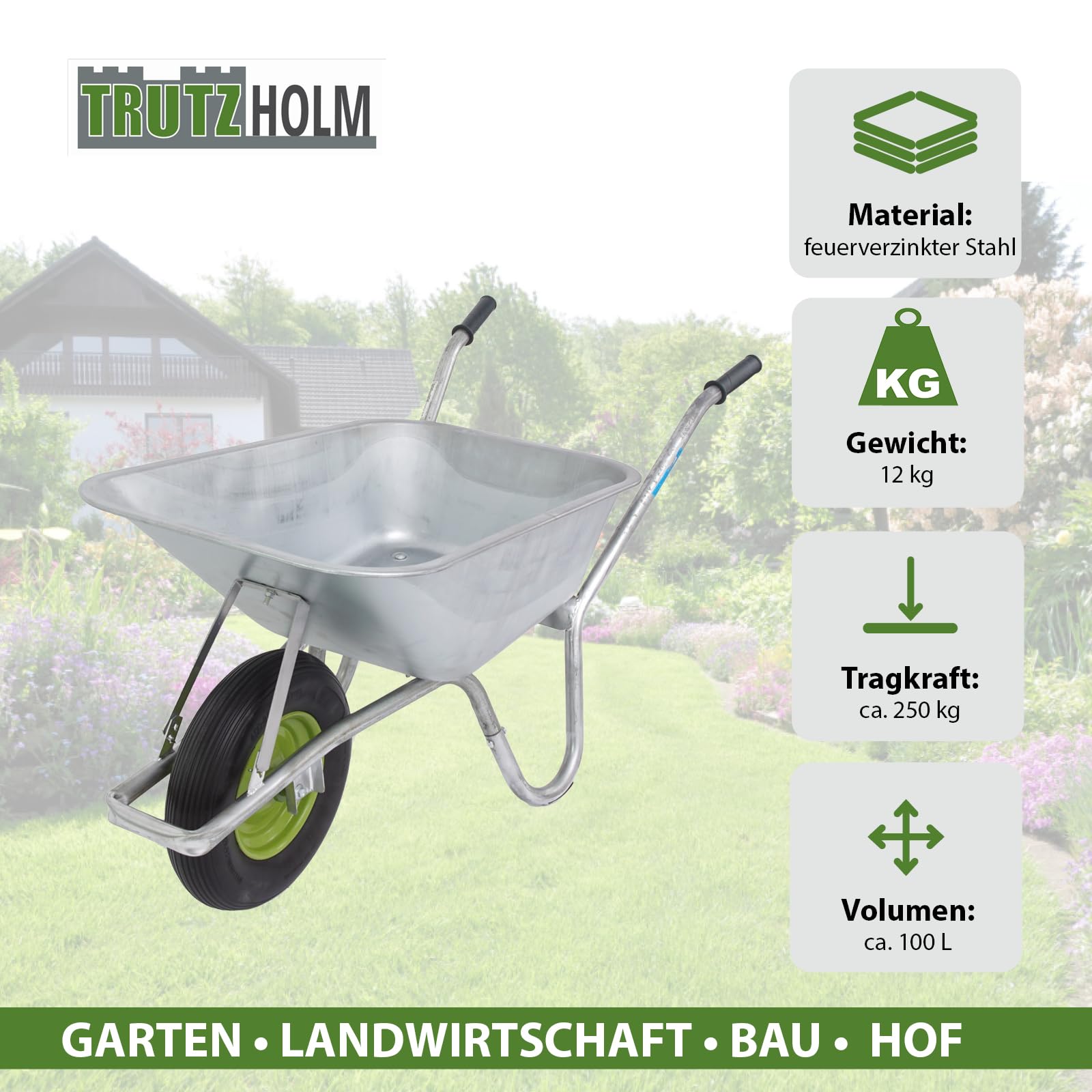 trutzholm-schubkarren-profi-100l-vollgummirad-250-kg image 3
