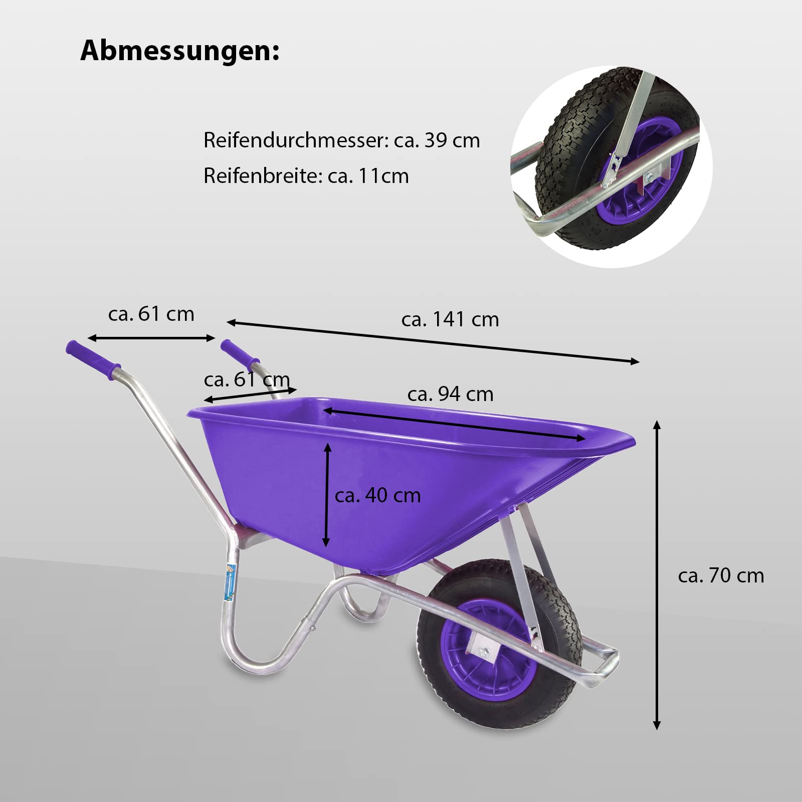 trutzholm-schubkarre-100-liter-250-kg-violett-luftrad image 4