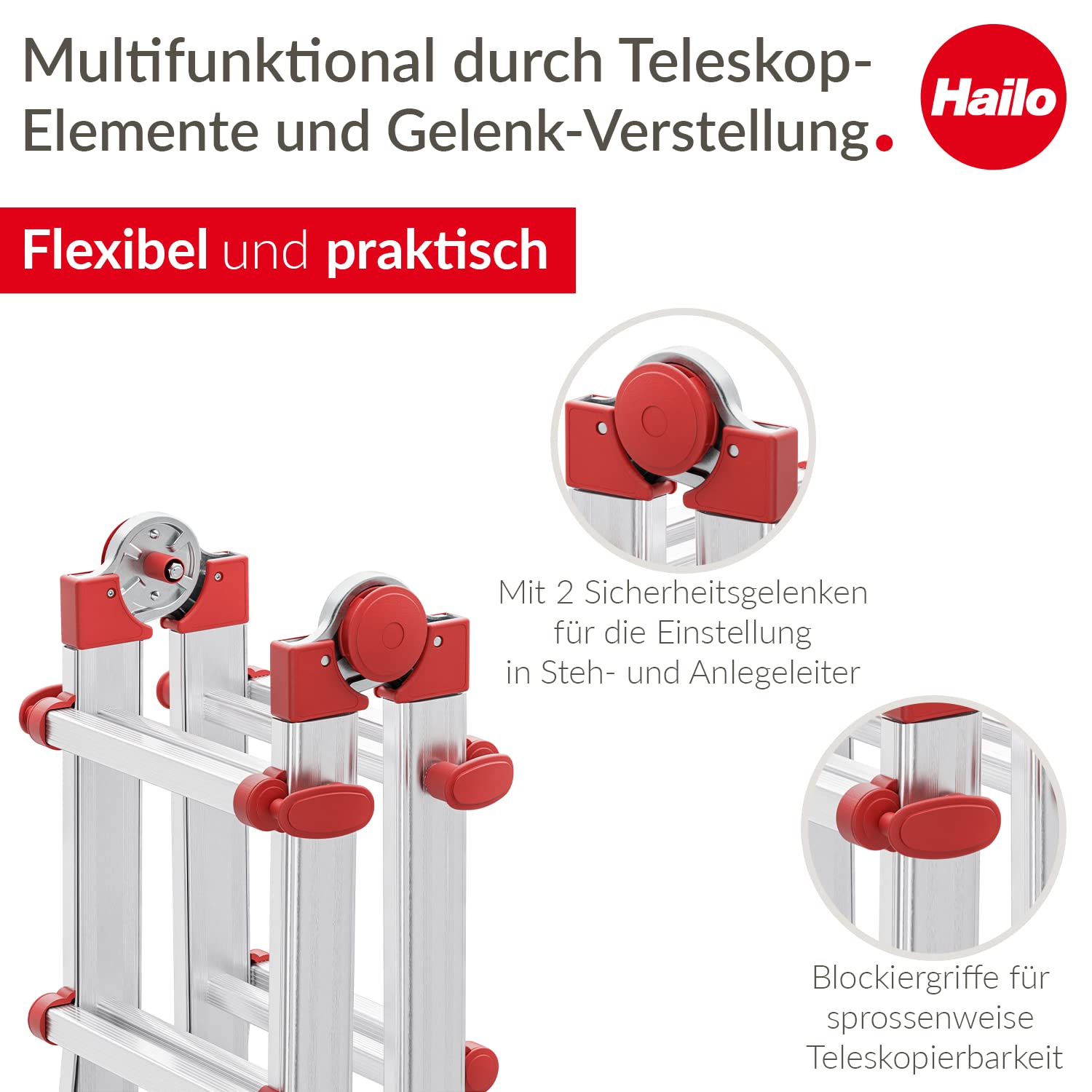 hailo-m80-multifunktionsleiter-alu-4x5-verstellbar-150-kg image 3
