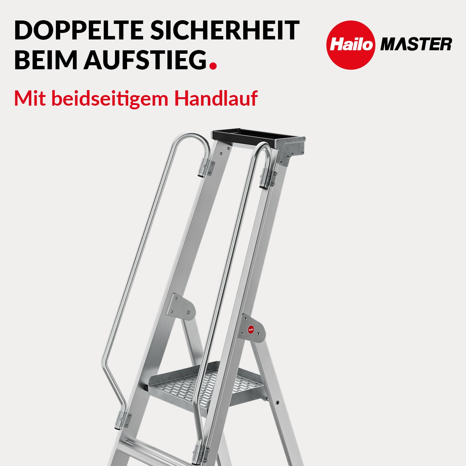 hailo-master-p80-plattformleiter-6-stufen-fahrbar-150-kg image 7