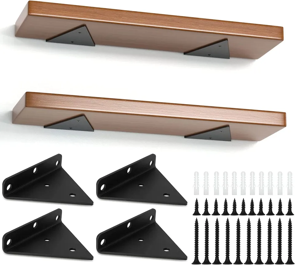 senenqu-regalhalterung-schwarz-8-cm-metall-4er-set-30-kg image 1