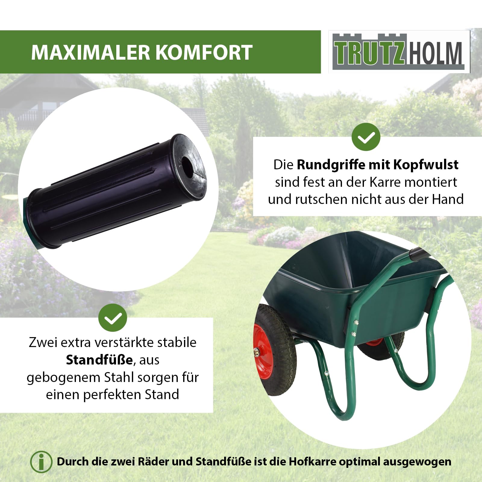 trutzholm-schubkarre-2-rad-100-l-160-kg-dunkelgr-n image 4
