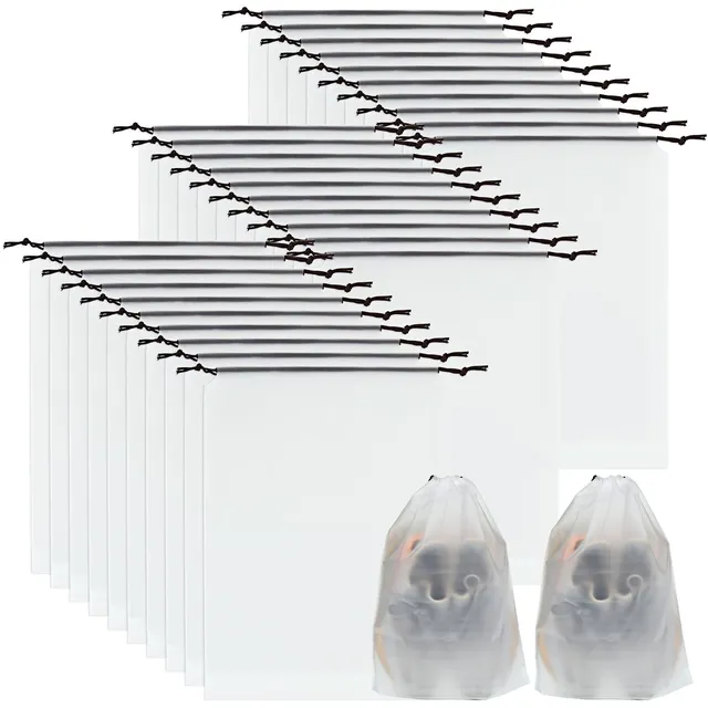 senenqu-schuhbeutel-transparent-40x30-cm-60er-pack-mit-kordelzug image 1