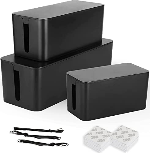 senenqu-kabelbox-schwarz-3er-set-mit-holzdeckel image 8