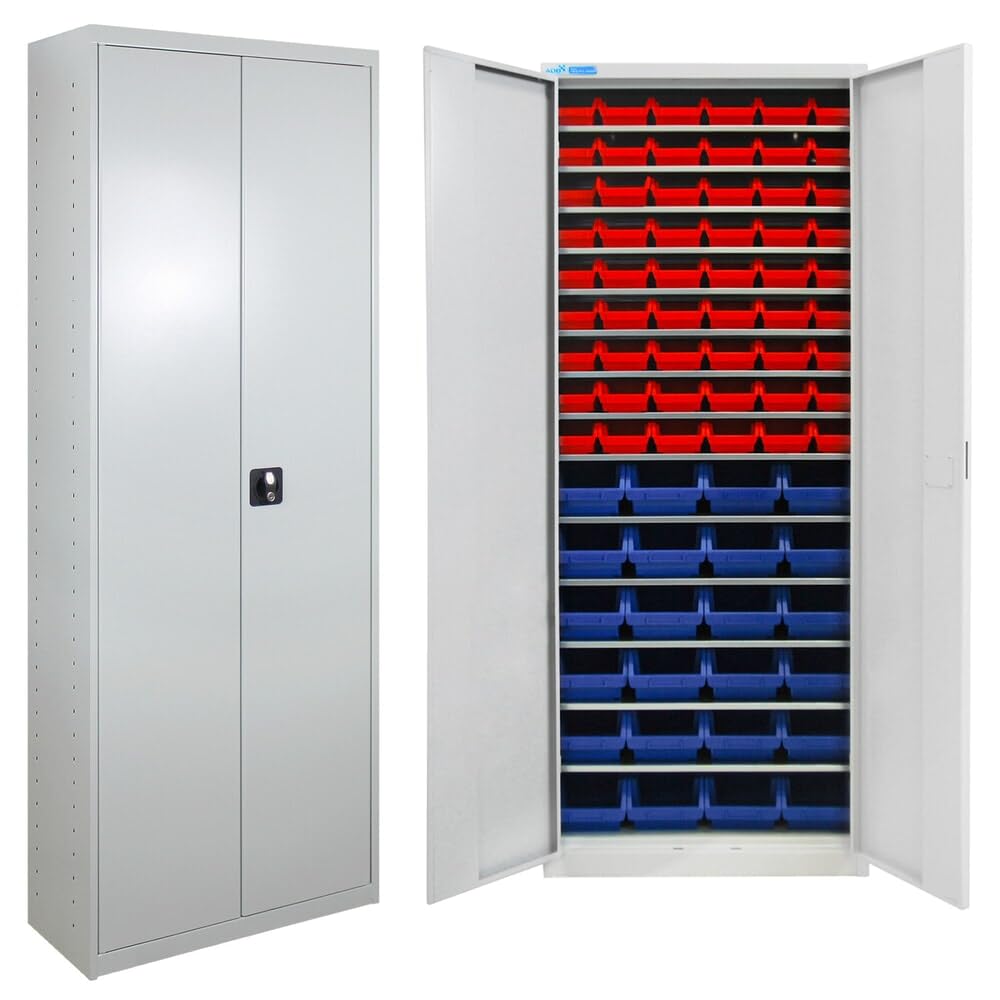 hemmdal-fl-gelt-renschrank-sichtlagerk-sten-54x-rot-24x-blau image 1