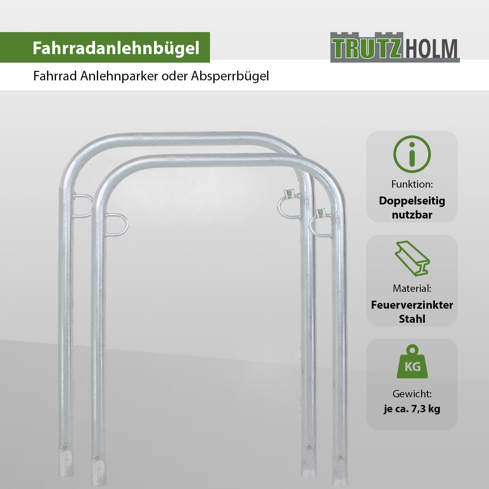 trutzholm-anlehnb-gel-fahrradst-nder-2er-feuerverzinkt image 5