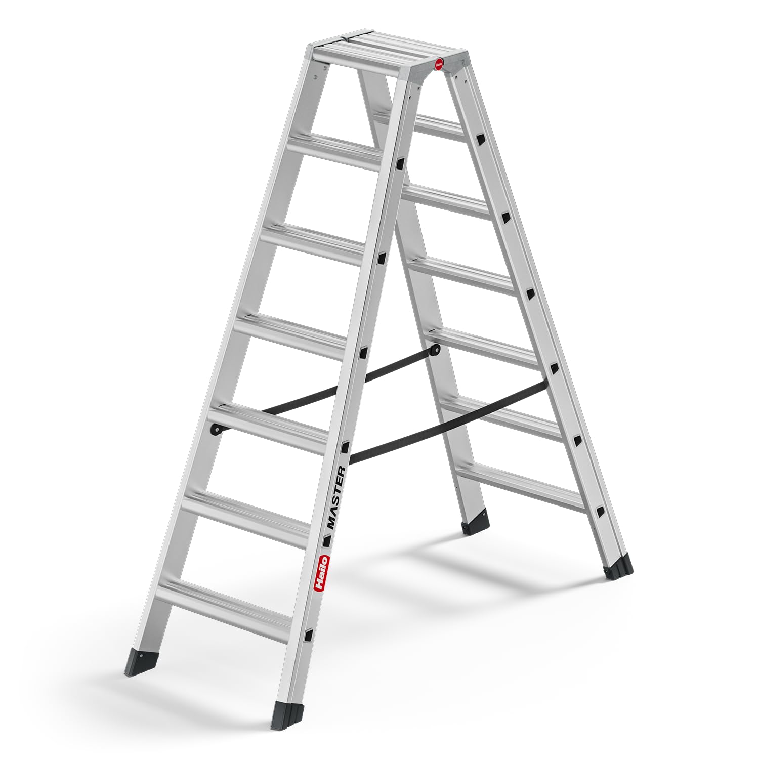 hailo-master-d100-doppelstufenleiter-alu-2x7-150-kg image 1